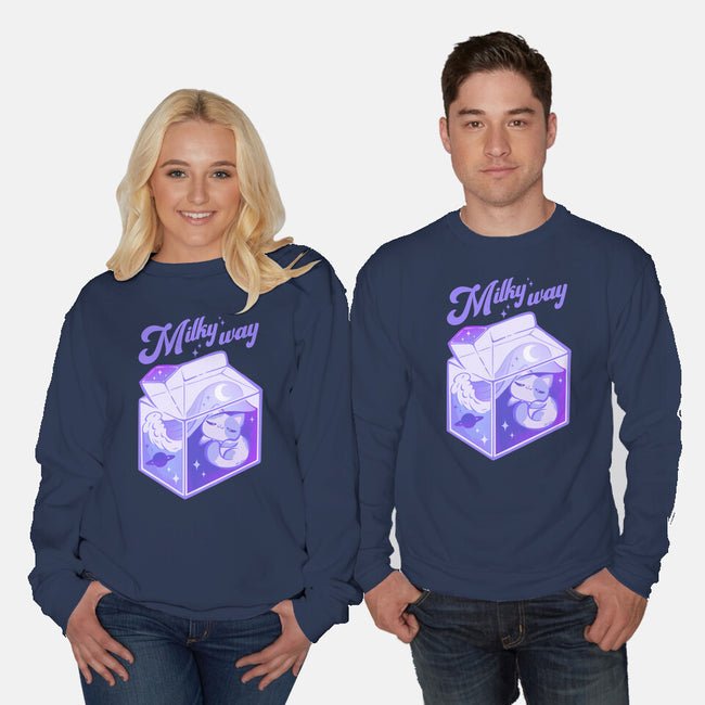 Milky Way-Unisex-Crew Neck-Sweatshirt-ricolaa