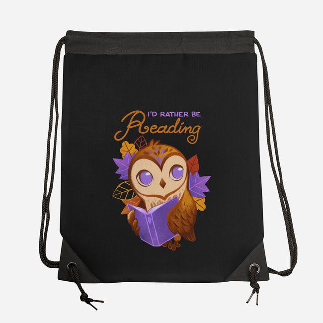 Rather Be Reading-None-Drawstring-Bag-ricolaa