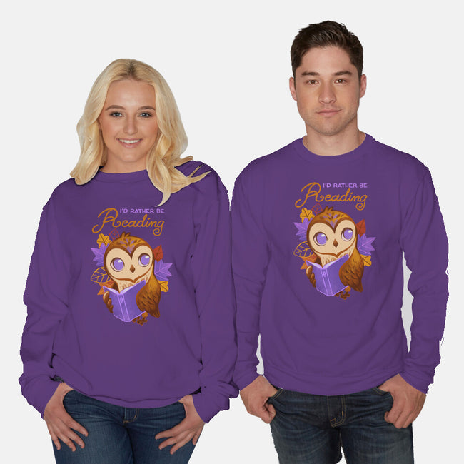 Rather Be Reading-Unisex-Crew Neck-Sweatshirt-ricolaa