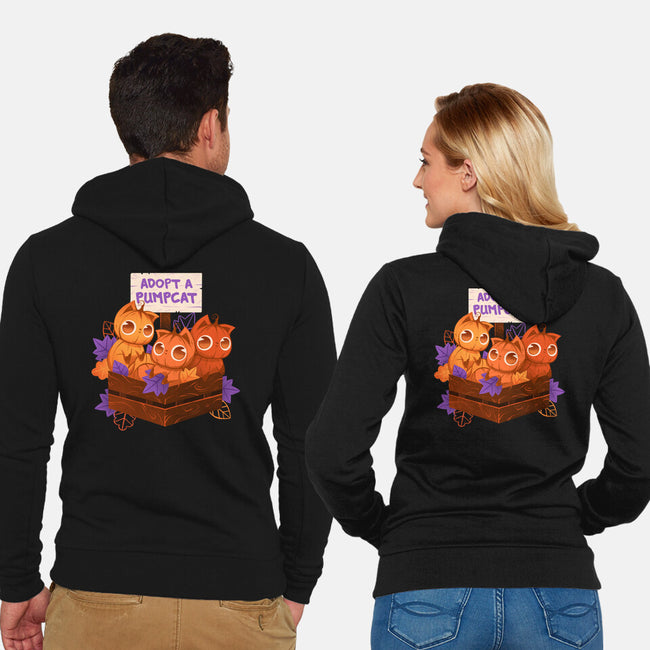 Adopt A Pumpcat-Unisex-Zip-Up-Sweatshirt-ricolaa