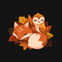 Fox And Owl Autumn-Womens-V-Neck-Tee-ricolaa