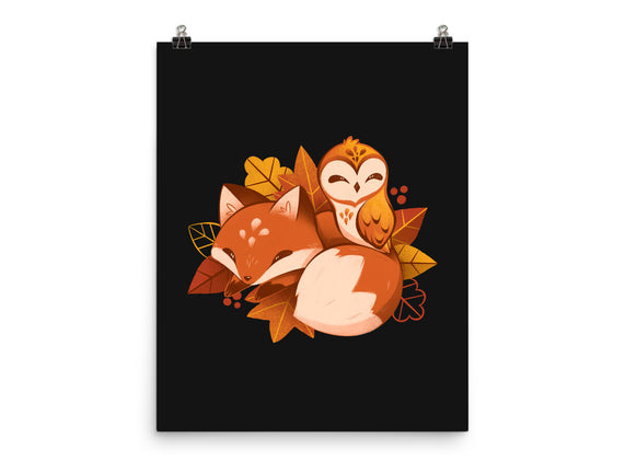 Fox And Owl Autumn