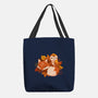 Fox And Owl Autumn-None-Basic Tote-Bag-ricolaa