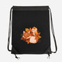 Fox And Owl Autumn-None-Drawstring-Bag-ricolaa