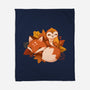 Fox And Owl Autumn-None-Fleece-Blanket-ricolaa