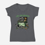 Trash Day-Womens-V-Neck-Tee-glitchygorilla