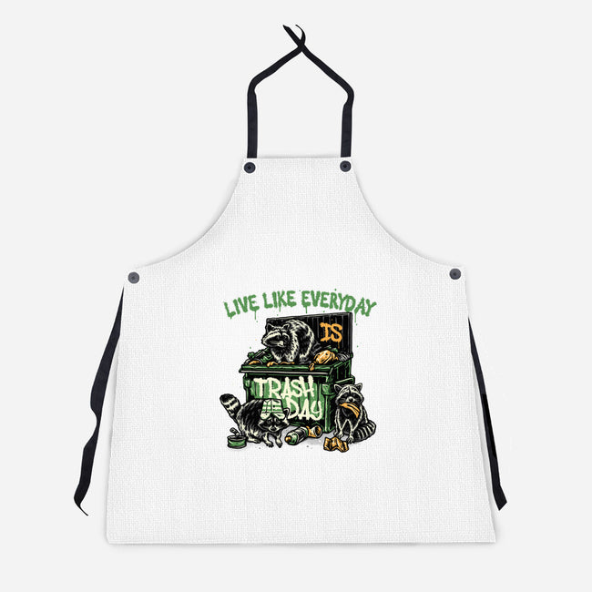 Trash Day-Unisex-Kitchen-Apron-glitchygorilla