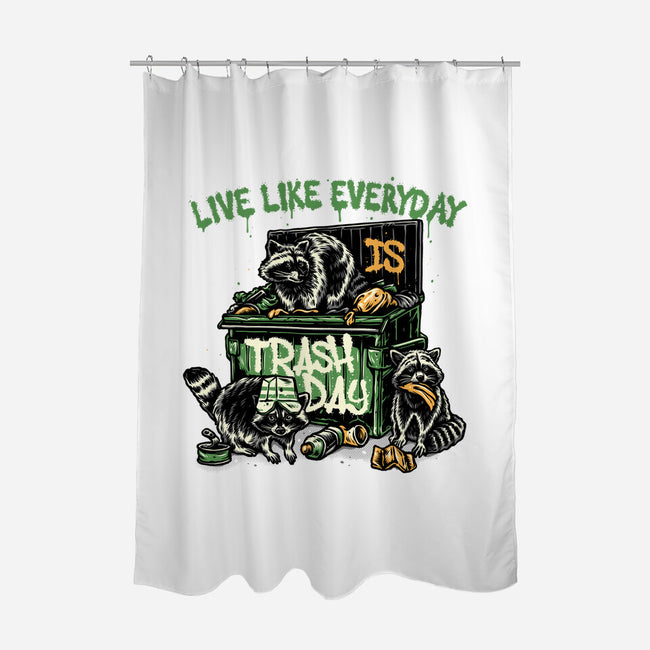 Trash Day-None-Polyester-Shower Curtain-glitchygorilla