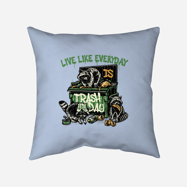 Trash Day-None-Removable Cover w Insert-Throw Pillow-glitchygorilla