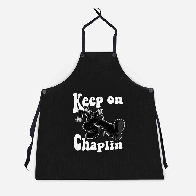 Keep On Chaplin-Unisex-Kitchen-Apron-jasesa