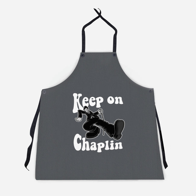 Keep On Chaplin-Unisex-Kitchen-Apron-jasesa