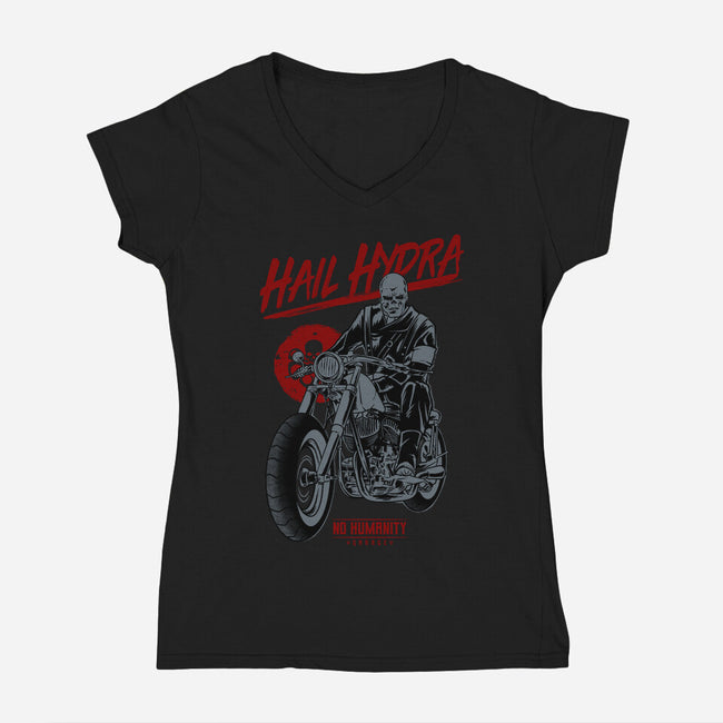 Dark Side Biker-Womens-V-Neck-Tee-spoilerinc