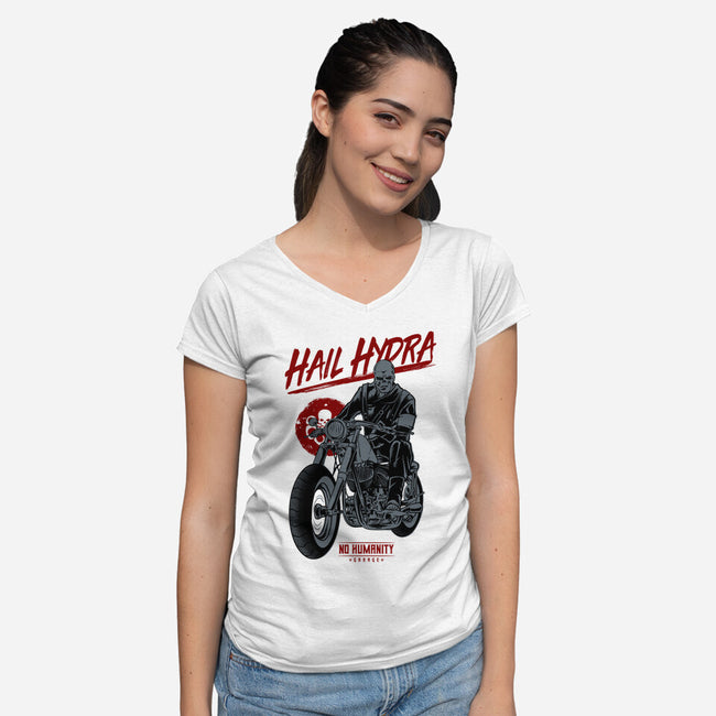 Dark Side Biker-Womens-V-Neck-Tee-spoilerinc