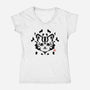 Cat Rorschach Test-Womens-V-Neck-Tee-tobefonseca