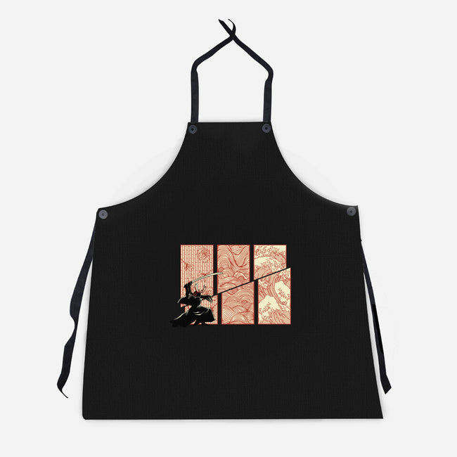 Japanese Samurai Kanagawa Wave-Unisex-Kitchen-Apron-tobefonseca