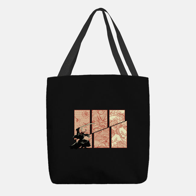 Japanese Samurai Kanagawa Wave-None-Basic Tote-Bag-tobefonseca