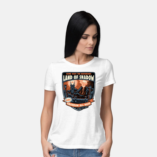 Land Of Shadow-Womens-Basic-Tee-glitchygorilla