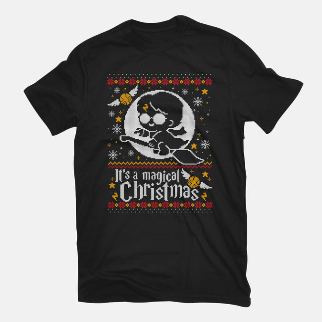 Magic Night Christmas-Unisex-Basic-Tee-NemiMakeit