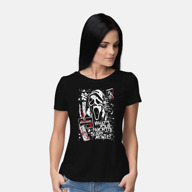 Favorite Scary Movie-Womens-Basic-Tee-Arinesart