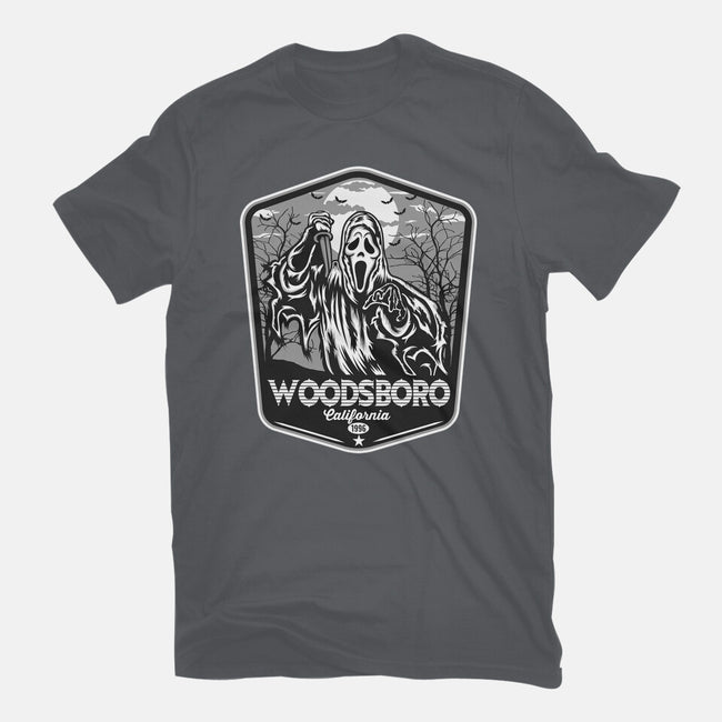 Woodsboro Badge-Mens-Premium-Tee-CarloJ1956