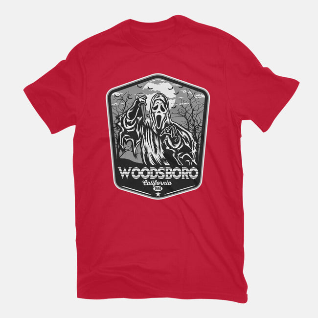 Woodsboro Badge-Mens-Premium-Tee-CarloJ1956