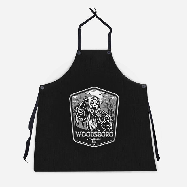 Woodsboro Badge-Unisex-Kitchen-Apron-CarloJ1956