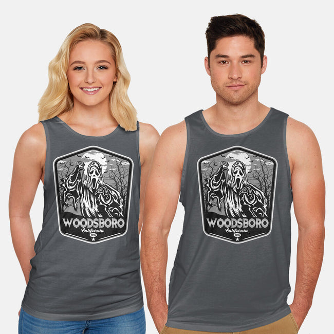 Woodsboro Badge-Unisex-Basic-Tank-CarloJ1956