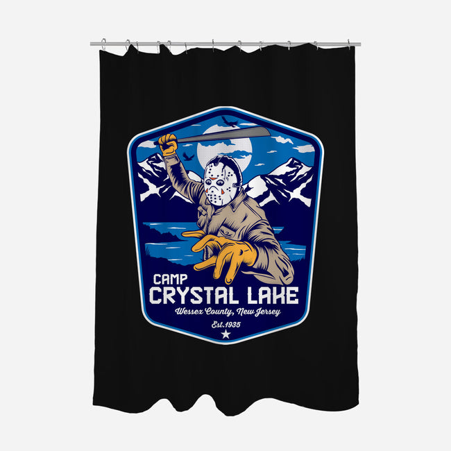 Camp Crystal Lake Badge-None-Polyester-Shower Curtain-CarloJ1956