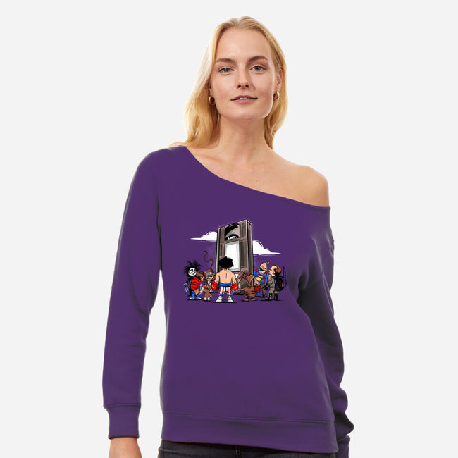 A Retro Odyssey-Womens-Off Shoulder-Sweatshirt-zascanauta