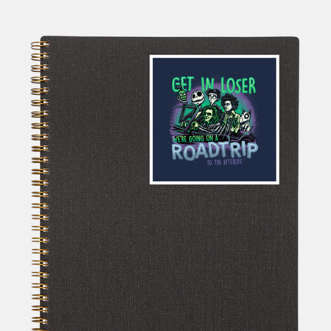 Road Trip To The Afterlife-None-Glossy-Sticker-glitchygorilla