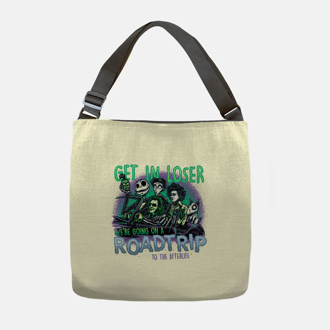 Road Trip To The Afterlife-None-Adjustable Tote-Bag-glitchygorilla