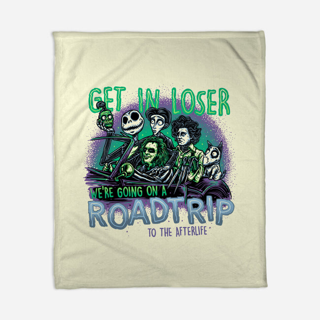 Road Trip To The Afterlife-None-Fleece-Blanket-glitchygorilla