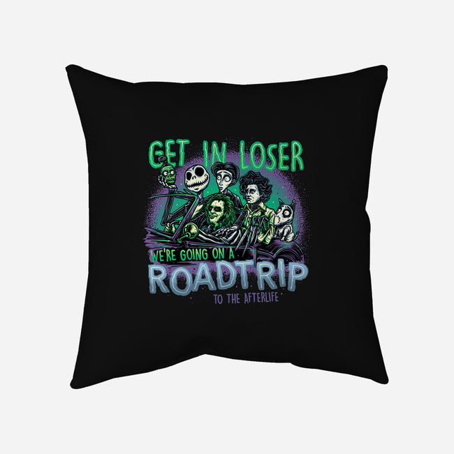 Road Trip To The Afterlife-None-Removable Cover w Insert-Throw Pillow-glitchygorilla