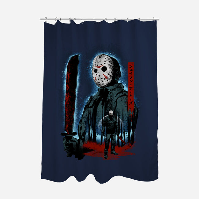 Attack Of Voorhees-None-Polyester-Shower Curtain-hypertwenty