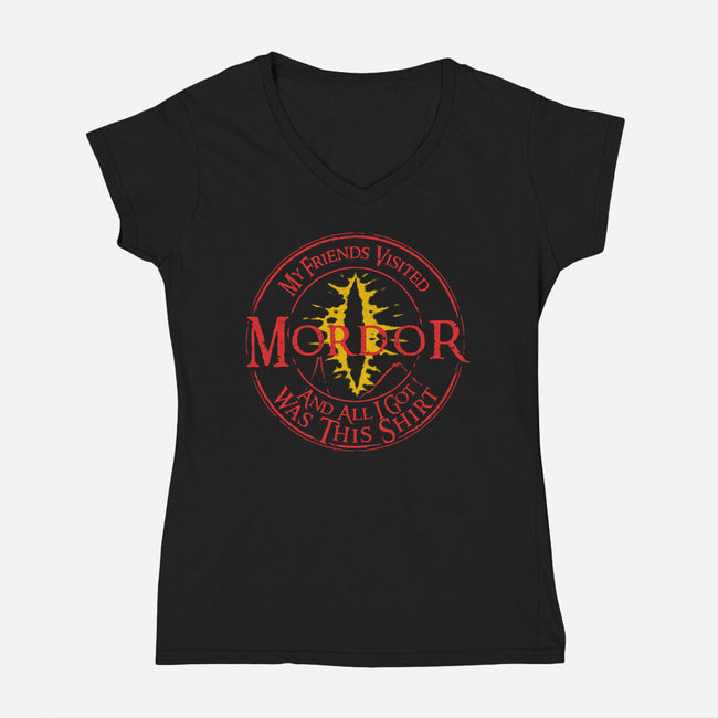 Mordor Souvenir-Womens-V-Neck-Tee-estudiofitas