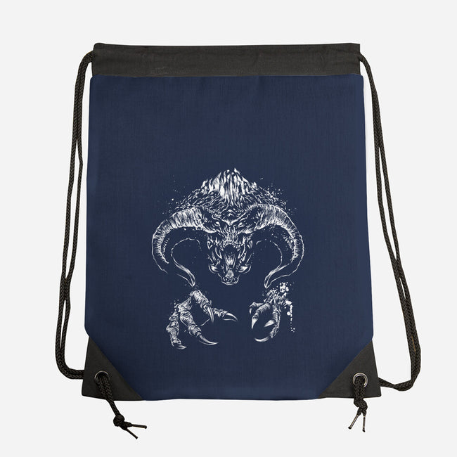 Demon Behind The Shadows-None-Drawstring-Bag-DrMonekers