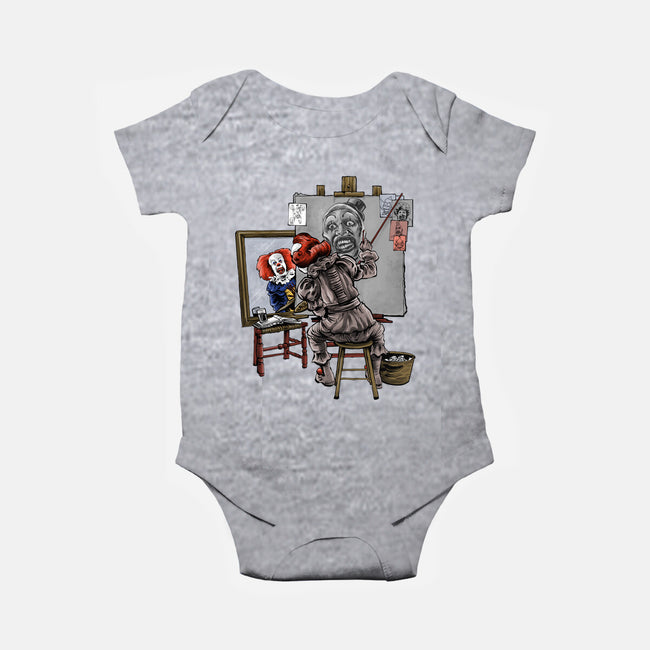 Triple Clown Portrait-Baby-Basic-Onesie-zascanauta