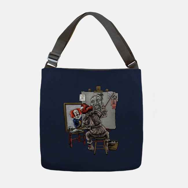 Triple Clown Portrait-None-Adjustable Tote-Bag-zascanauta