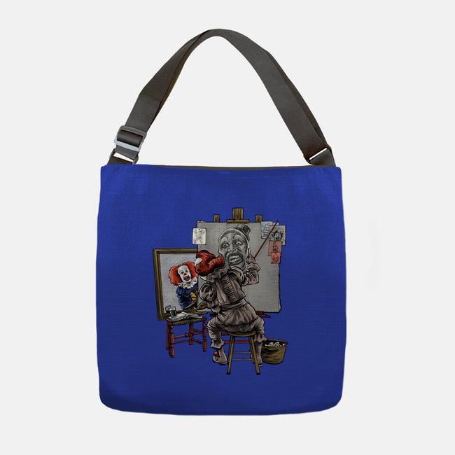 Triple Clown Portrait-None-Adjustable Tote-Bag-zascanauta