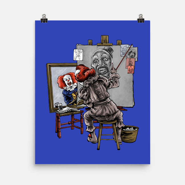 Triple Clown Portrait-None-Matte-Poster-zascanauta