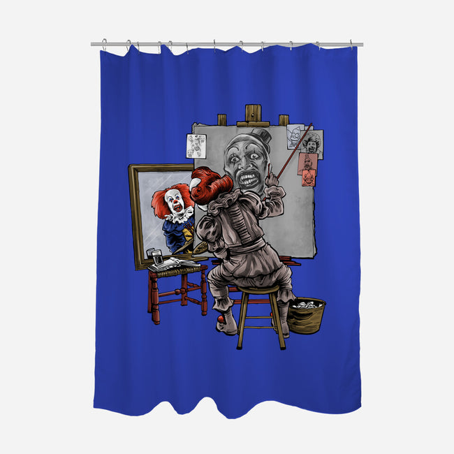 Triple Clown Portrait-None-Polyester-Shower Curtain-zascanauta