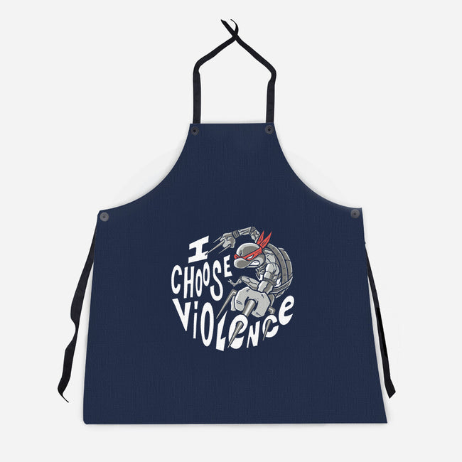 I Choose Violence Turtle-Unisex-Kitchen-Apron-naomori