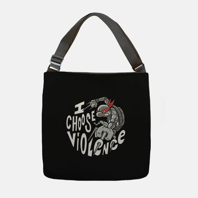 I Choose Violence Turtle-None-Adjustable Tote-Bag-naomori