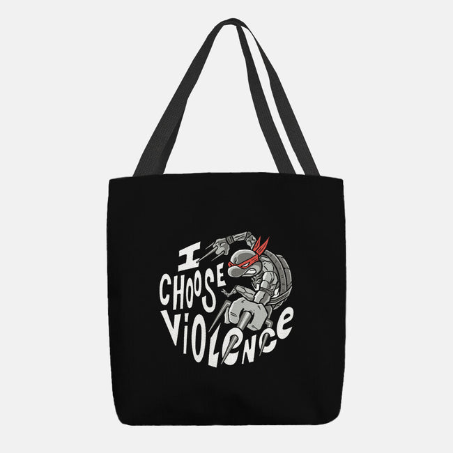 I Choose Violence Turtle-None-Basic Tote-Bag-naomori