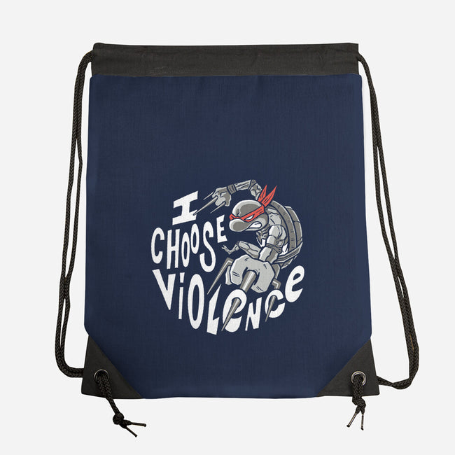 I Choose Violence Turtle-None-Drawstring-Bag-naomori