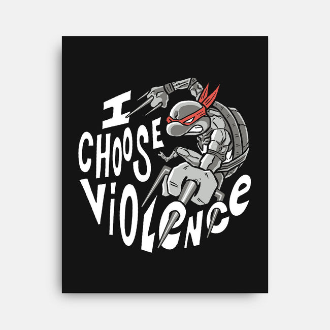 I Choose Violence Turtle-None-Stretched-Canvas-naomori