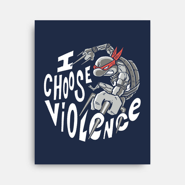 I Choose Violence Turtle-None-Stretched-Canvas-naomori