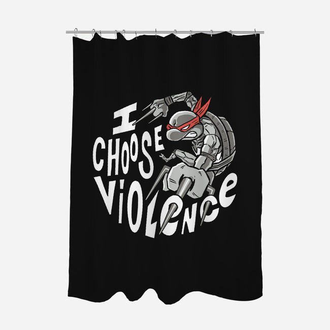 I Choose Violence Turtle-None-Polyester-Shower Curtain-naomori