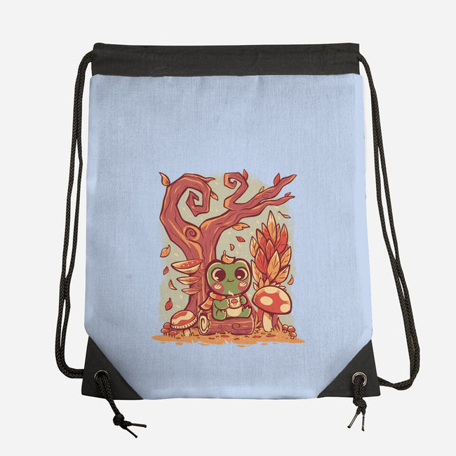 Cozy Autumn Days Frog-None-Drawstring-Bag-TechraNova