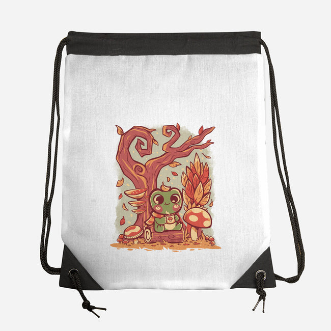 Cozy Autumn Days Frog-None-Drawstring-Bag-TechraNova